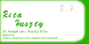 rita huszty business card